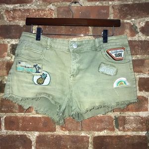 Hot Kiss Green Denim shorts